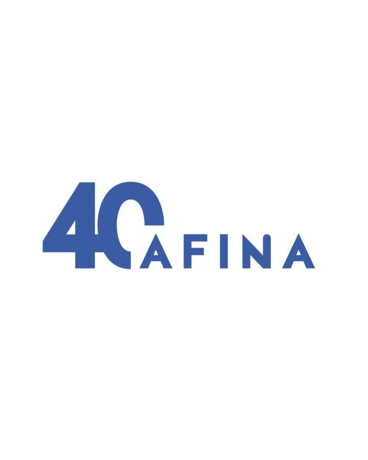 Logotipo del 40 aniversario de AFINA, patrocinador de Alcores Bike